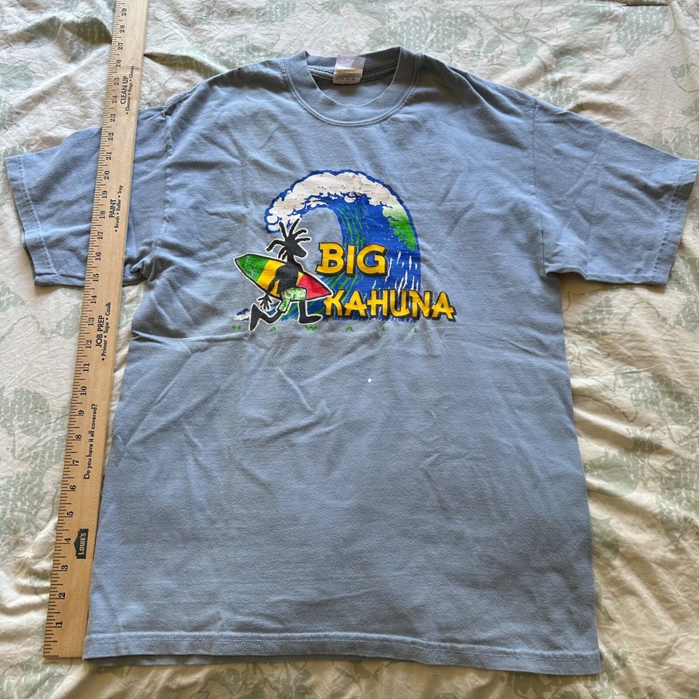 Big Kahuna Mens T-Shirt‎ medium Island Getaway Summer Beach NEWPORT BLUE